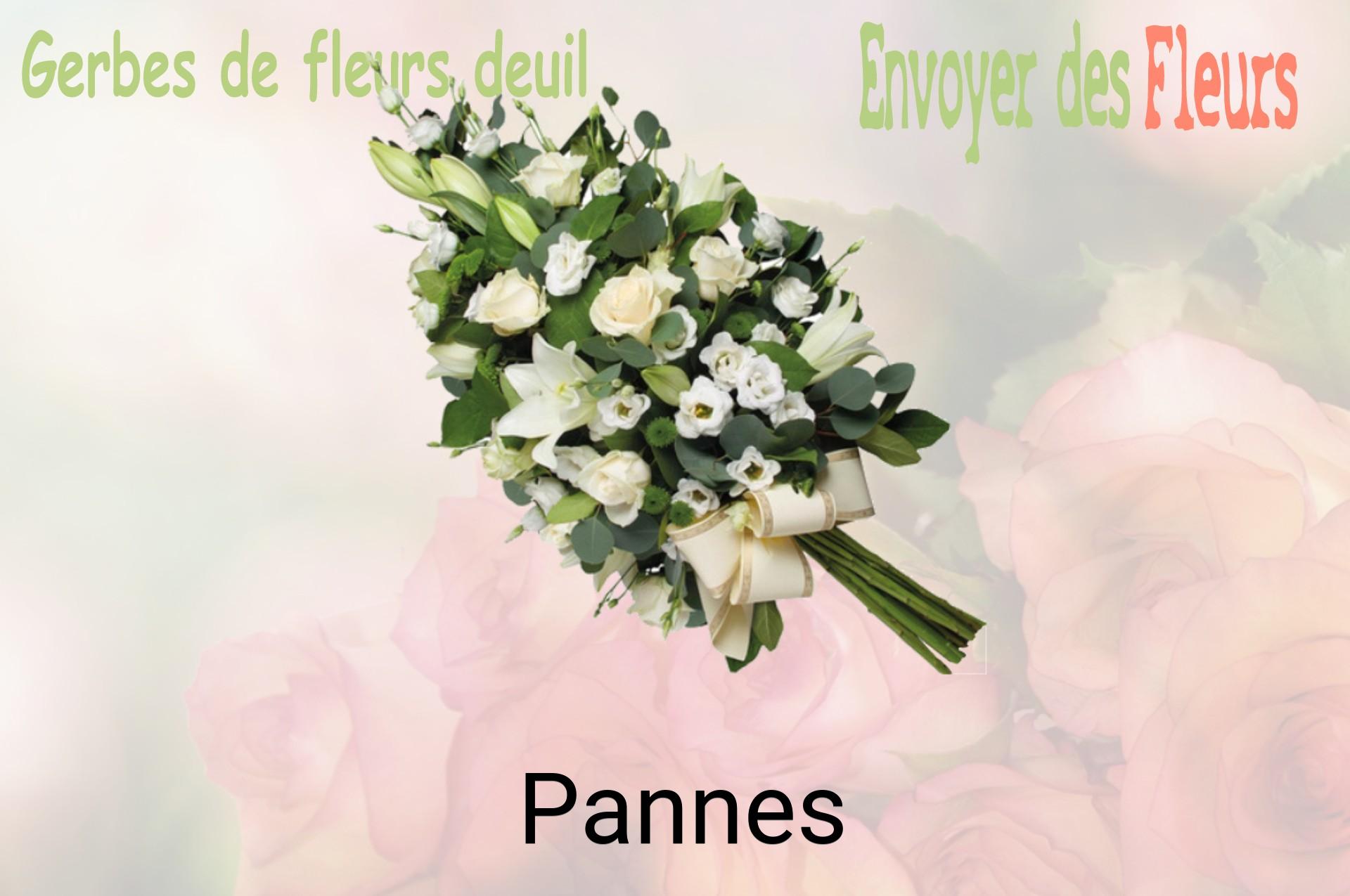 Gerbe de fleurs de deuil livrée à Pannes